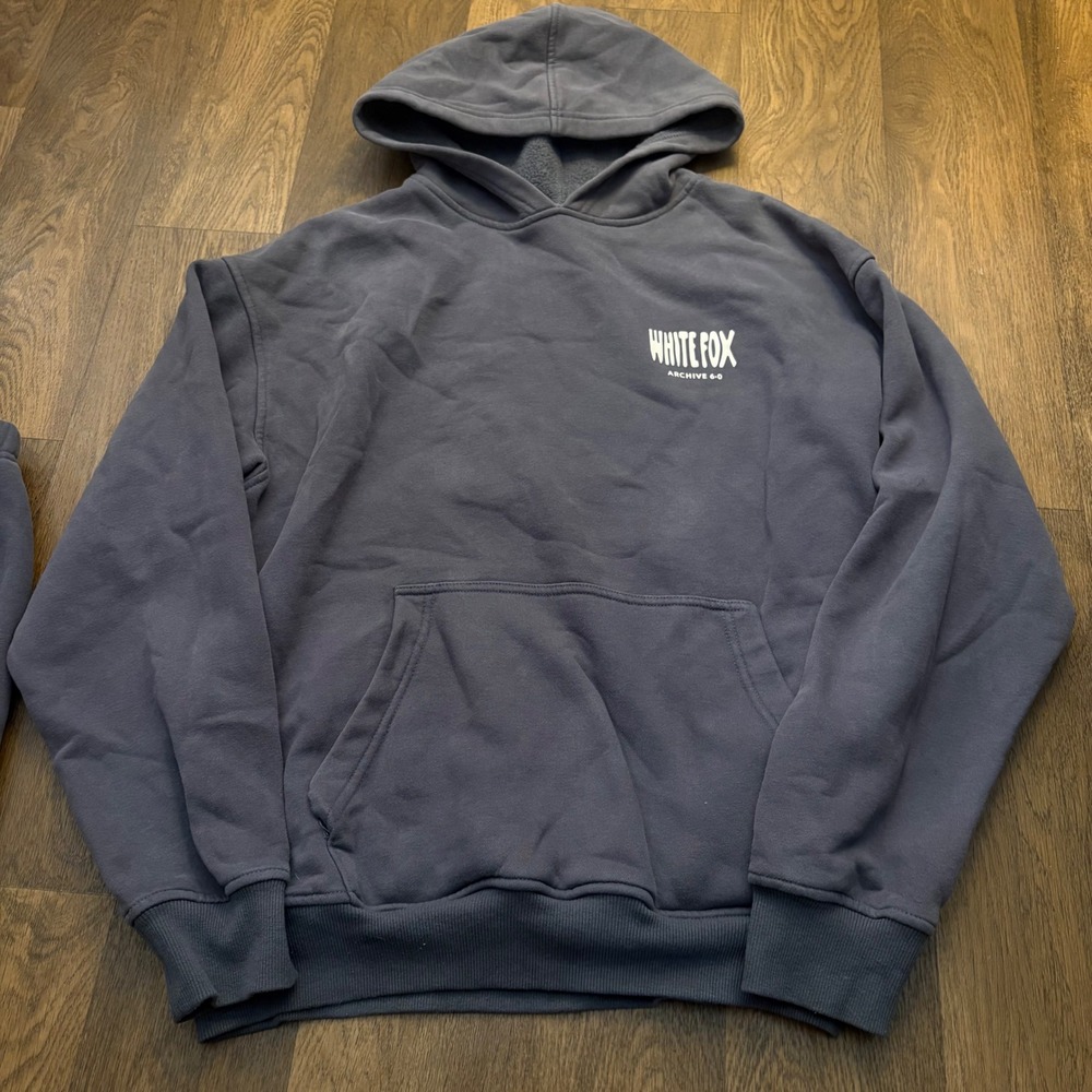 White Fox Archive 6-0 Grey White Puffy Print Hoodie and Sweatpants Suit Set - Picture 4 of 8